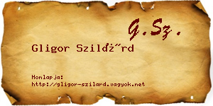 Gligor Szilárd névjegykártya