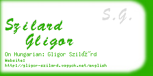 szilard gligor business card